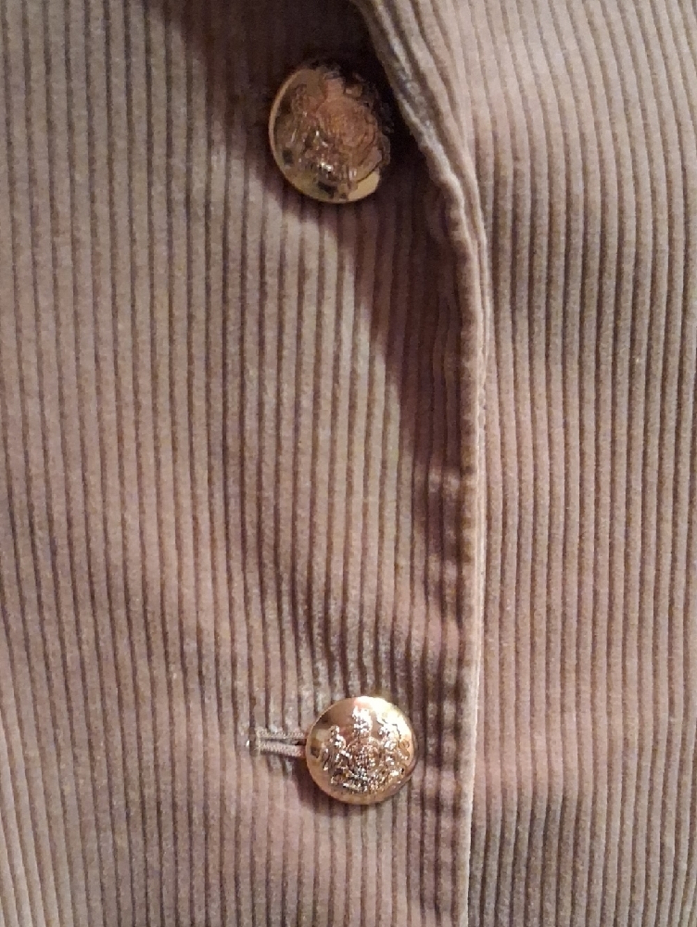 Lauren Ralph Lauren Camel Corduroy Blazer with Gold Crest Patch - Picture 5 of 9